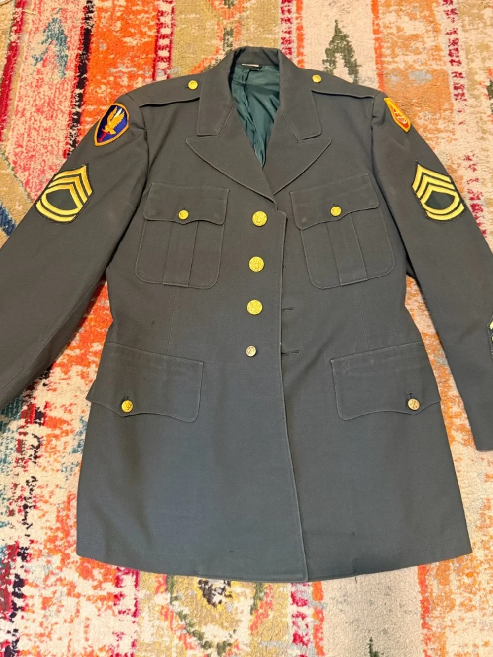Vintage WWII U.S. Army Enlisted Dress Jacket (Class A) Original Military Uniform